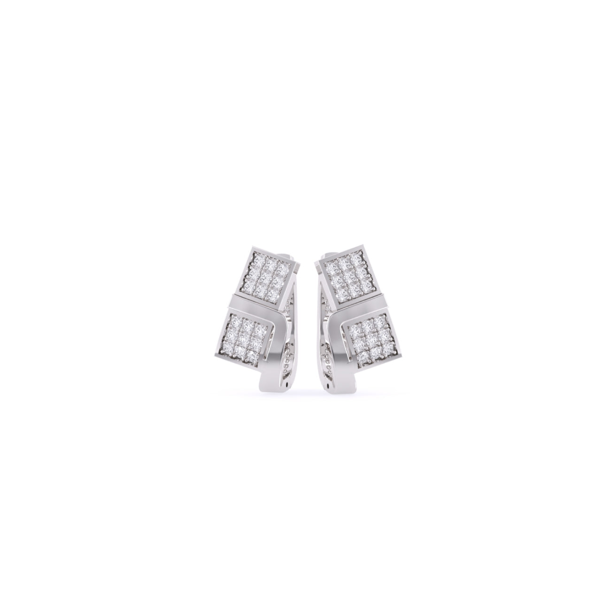 Dazzle Lab Grown Square Hoop Earrings